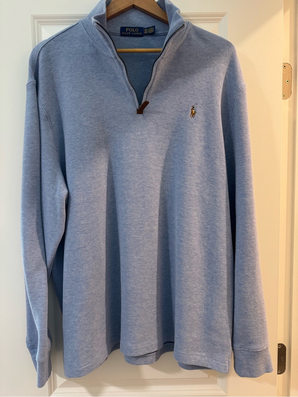 Ralph Lauren Light Blue Quarter-Zip Pullover Sweater